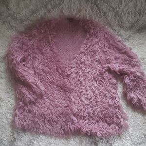 Roaman's pink shaggy sweater